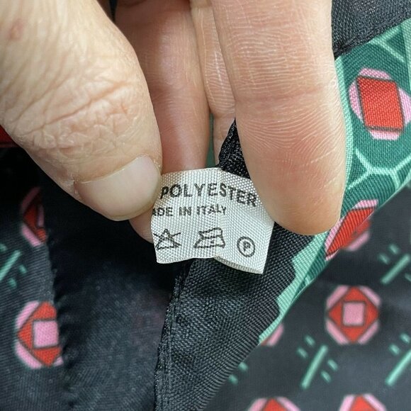 Vintage Handkerchief Hankie Bandana 30x30” Big Square Italy Flower Spring Summer - Picture 9 of 10